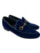 Gucci Shoe Size 40 royal blue & gold Leather Velvet Round Horse Bit Loafer Flats royal blue & gold / 40