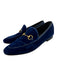 Gucci Shoe Size 40 royal blue & gold Leather Velvet Round Horse Bit Loafer Flats royal blue & gold / 40