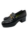 Gucci Shoe Size 40 Black & Gold Leather Square Toe Platform Horse Bit Flats Black & Gold / 40