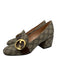 Gucci Shoe Size 40 Brown & Tan Coated Canvas Leather Guccissima Block heel Pumps Brown & Tan / 40