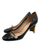 Gucci Shoe Size 39.5 Black, White & Gold Patent Leather Round Square Toe Pumps Black, White & Gold / 39.5