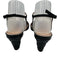 Gucci Shoe Size 40 Black & Silver Leather Silver Logo T Strap Block Heel Pumps Black & Silver / 40