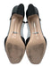 Gucci Shoe Size 40 Black & Silver Leather Silver Logo T Strap Block Heel Pumps Black & Silver / 40