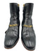 Gucci Shoe Size 39.5 Black & Gold Leather Chain Interior Zip Ankle Booties Black & Gold / 39.5