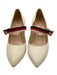 Gucci Shoe Size 39.5 Cream, Red & Blue Leather Pointed Toe Grosgrain Pumps Cream, Red & Blue / 39.5