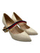 Gucci Shoe Size 39.5 Cream, Red & Blue Leather Pointed Toe Grosgrain Pumps Cream, Red & Blue / 39.5