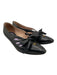 Gucci Shoe Size 39.5 Black Leather Pointed Square Toe Logo Ribbon Bow Pumps Black / 39.5