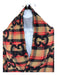 Gucci Black, Tan & Red Wool Blend Plaid Guccissima Fringe Detail Shawl scarf Black, Tan & Red / Large