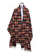 Gucci Black, Tan & Red Wool Blend Plaid Guccissima Fringe Detail Shawl scarf Black, Tan & Red / Large