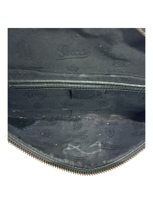 Gucci Black Vinyl & Leather Guccisima Zip Close Adjustable Strap Fanny Pack Bag Black / Small