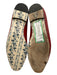 Gucci Shoe Size 40 Red & Black Leather Snake Trim Round Toe Logo & Bow Flats Red & Black / 40