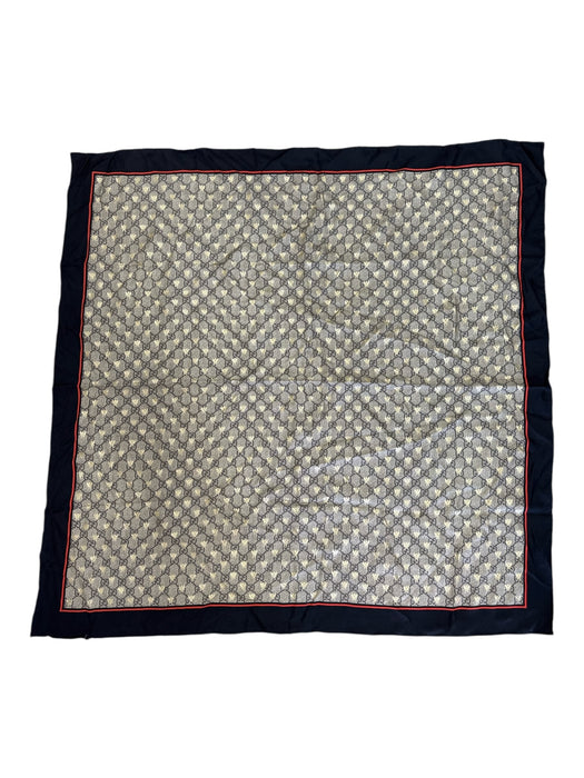 Gucci Black, Brown & Gold Silk Gold Bee Guccissima scarf Black, Brown & Gold / Large