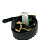 Gucci Black Leather Gold hardware Horsebit Buckle Back Belts Black / L