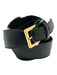 Gucci Black Leather Gold hardware Horsebit Buckle Back Belts Black / L
