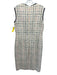 Gucci Size 8/10 Cream, Black & Pink Cotton Blend Boucle Checked Below knee Dress Cream, Black & Pink / 8/10