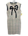 Gucci Size 8/10 Cream, Black & Pink Cotton Blend Boucle Checked Below knee Dress Cream, Black & Pink / 8/10