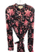 Gucci Size 48 Pink, Black & Blue Viscose Long Sleeve Floral 1/2 Button Dress Pink, Black & Blue / 48