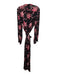Gucci Size 48 Pink, Black & Blue Viscose Long Sleeve Floral 1/2 Button Dress Pink, Black & Blue / 48