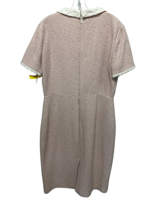Gucci Size 48 / 12 / L Powder Pink, Cream & Black Cotton Blend Boucle Midi Dress Powder Pink, Cream & Black / 48 / 12 / L