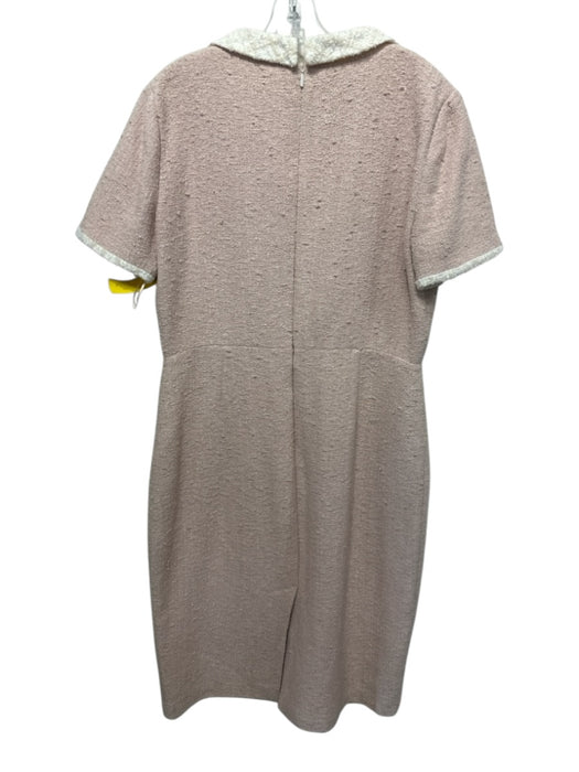 Gucci Size 48 / 12 / L Powder Pink, Cream & Black Cotton Blend Boucle Midi Dress Powder Pink, Cream & Black / 48 / 12 / L