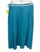 Gucci Size 48 Turquiose Viscose Blend Leather Belt Gold Hardware Pleated Skirt Turquiose / 48