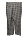 Gucci Size 48 Tan, Gray & Black Linen & Wool Zip & Hook Closure Plaid Pants Tan, Gray & Black / 48
