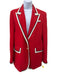 Gucci Size 46 Red, White & Navy Viscose Blend Flap Pocket Blazer Pant Set Red, White & Navy / 46