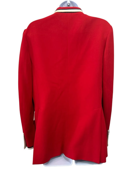 Gucci Size 46 Red, White & Navy Viscose Blend Flap Pocket Blazer Pant Set Red, White & Navy / 46