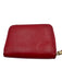 Gucci Red Leather Logo Zip Around small Wallets Red