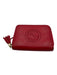 Gucci Red Leather Logo Zip Around small Wallets Red