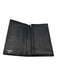 Chanel Black Leather Quilted Logo Bifold Wallets Black