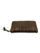 Gucci Brown Leather Croc Embossed Tassel Zip Around Vintage Wallets Brown