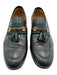 Gucci Shoe Size 40 Black Leather Web Stripe Closed Toe Loafer Stacked Sole Shoes Black / 40