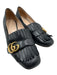 Gucci Shoe Size 39.5 Black Leather Gold hardware Logo Loafer Fringe Pumps Black / 39.5