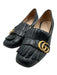Gucci Shoe Size 39.5 Black Leather Gold hardware Logo Loafer Fringe Pumps Black / 39.5