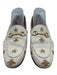 Gucci Shoe Size 40 Cream & Gold Leather Embroidered Gold Hardware BEES Shoes Cream & Gold / 40