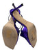 Jimmy Choo Shoe Size 39.5 Purple Leather Metallic Mule Stiletto Sandals Purple / 39.5