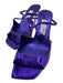 Jimmy Choo Shoe Size 39.5 Purple Leather Metallic Mule Stiletto Sandals Purple / 39.5