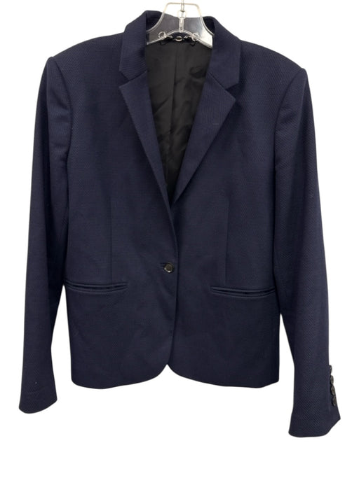 Gucci Size 48 Navy Wool Blend Long Sleeve 1 Button Blazer Navy / 48