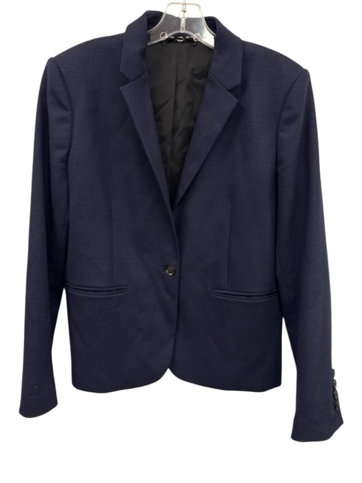 Gucci Size 48 Navy Wool Blend Long Sleeve 1 Button Blazer Navy / 48