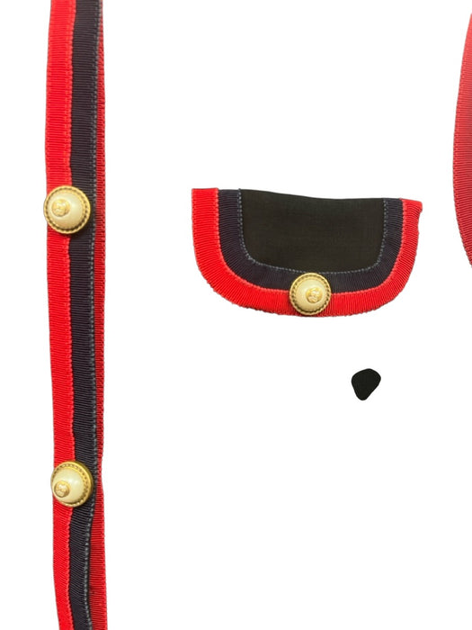 Gucci Size 48 Black, navy blue & red Wool & Silk Short Sleeve Dress Black, navy blue & red / 48