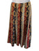 Gucci Size 48 Red, Navy & Multi Print Wool Blend Gold Accents Pleated Skirt Red, Navy & Multi Print / 48