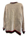 Gucci Size M Cream multi Wool Blend Button Front Cable Knit gold accent Cardigan Cream multi / M