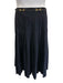 Gucci Size 46 Navy Wool Blend Horsebit Detail Zip & Hook Closure Pleated Skirt Navy / 46