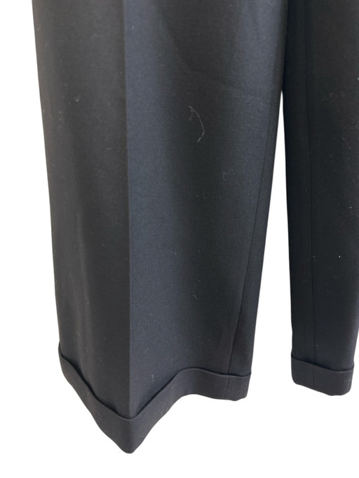 Gucci Size 50 Black Wool Zip, Hook & Button Wide Leg High Waist Trouser Pants Black / 50