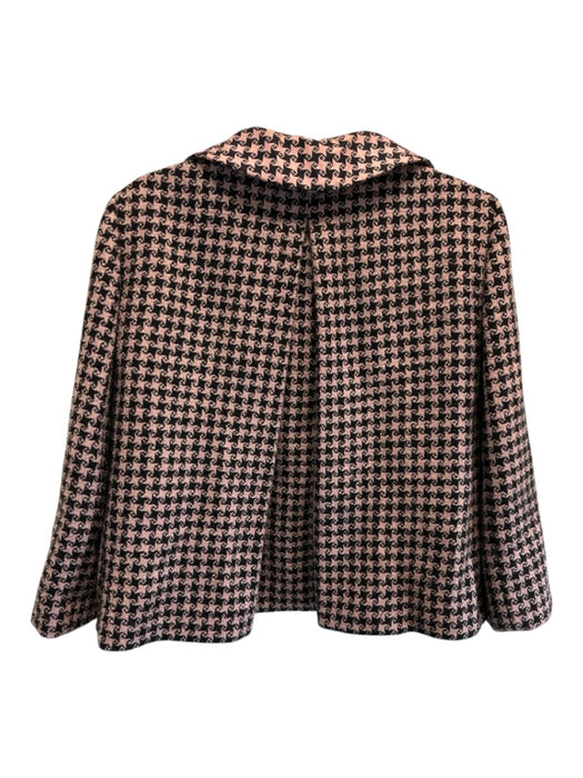 Gucci Size 48 Pink & Black Wool Blend Houndstooth Tweed Pleat 3 button Skirt Set Pink & Black / 48