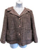 Gucci Size 48 Pink & Black Wool Blend Houndstooth Tweed Pleat 3 button Skirt Set Pink & Black / 48
