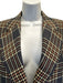 Gucci Size 48 Blue, Orange & Multi Linen Blend Plaid Padded Shoulders Blazer Blue, Orange & Multi / 48