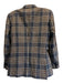 Gucci Size 48 Blue, Orange & Multi Linen Blend Plaid Padded Shoulders Blazer Blue, Orange & Multi / 48