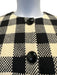 Gucci Size 48 Black & White Wool Gingham Button Front Flap Pockets Jacket Black & White / 48